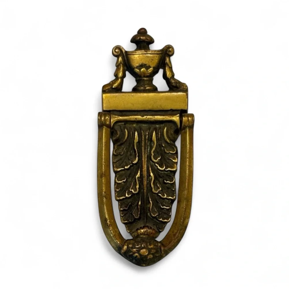 Antique Acanthus Leaf Brass Door Knocker